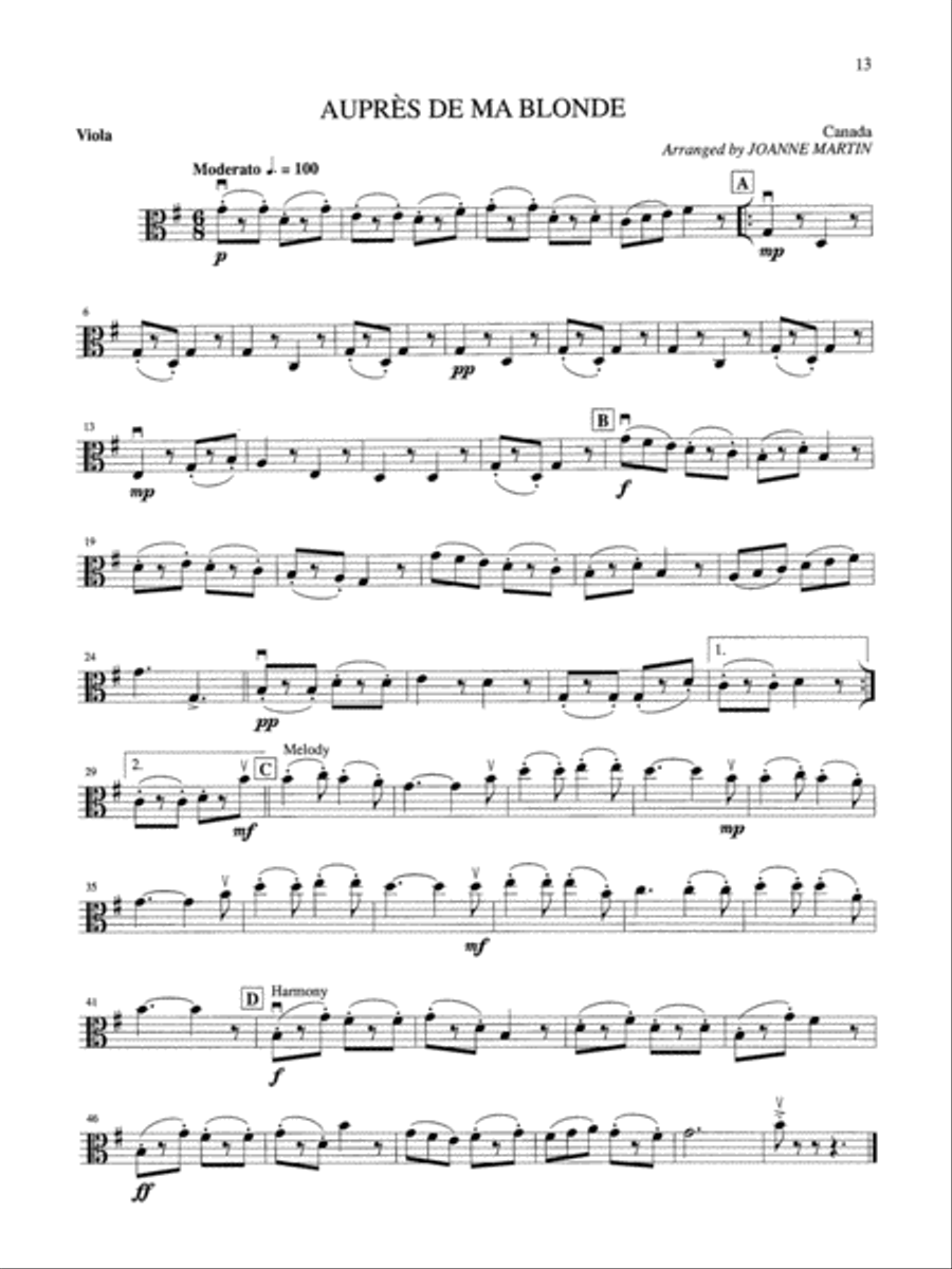 More Folk Strings for String Quartet or String Orchestra String Quartet scores gallery preview page 4