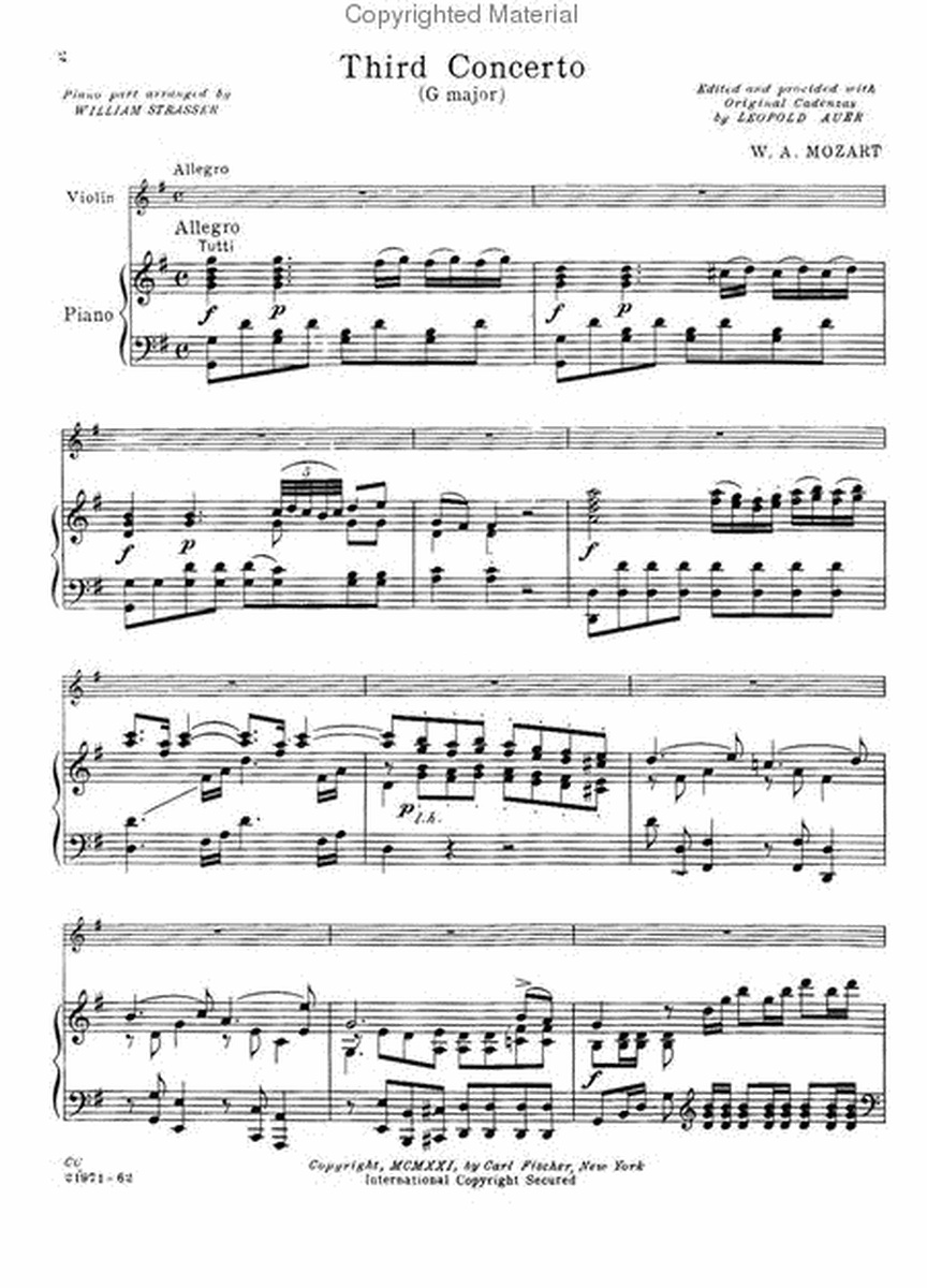 Concerto No. 3 in G Major