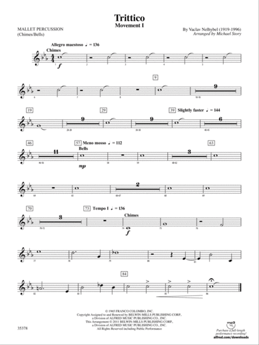 Trittico: Mallets Trittico: Mallets Concert Band scores gallery preview page 1