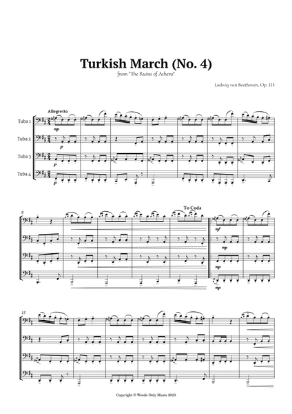 Turkish March by Beethoven for Tuba Quartet image number null