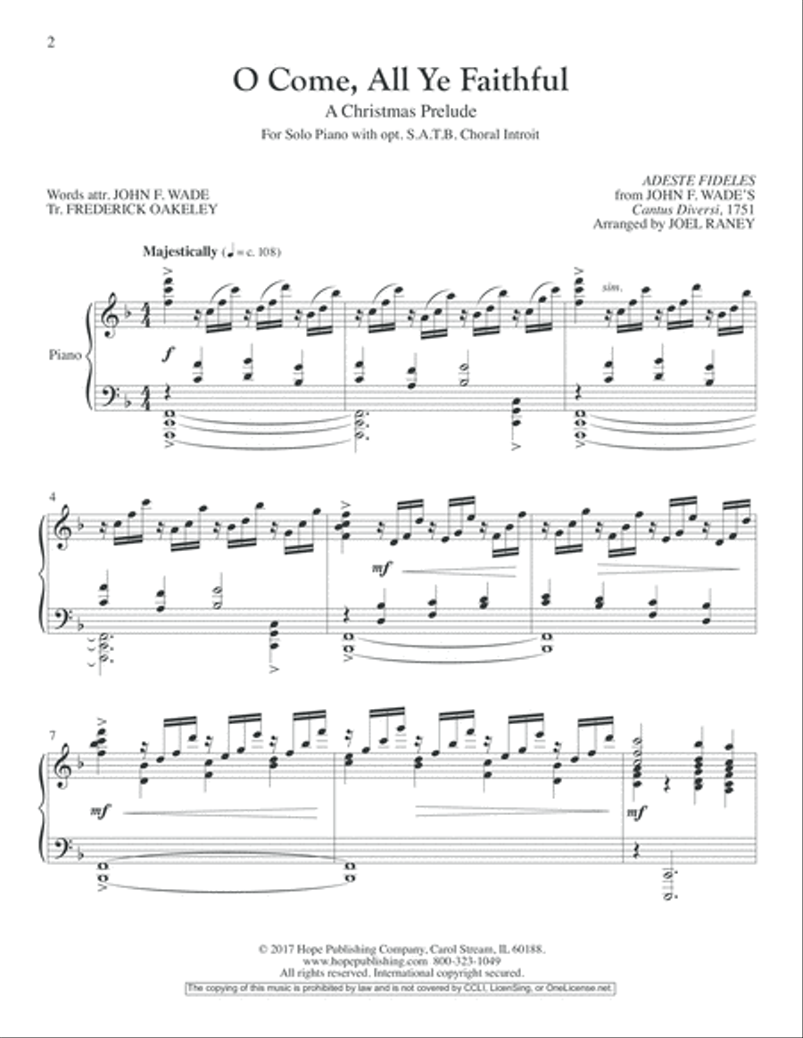 O Come All Ye Faithful 4-Part scores gallery preview page 2