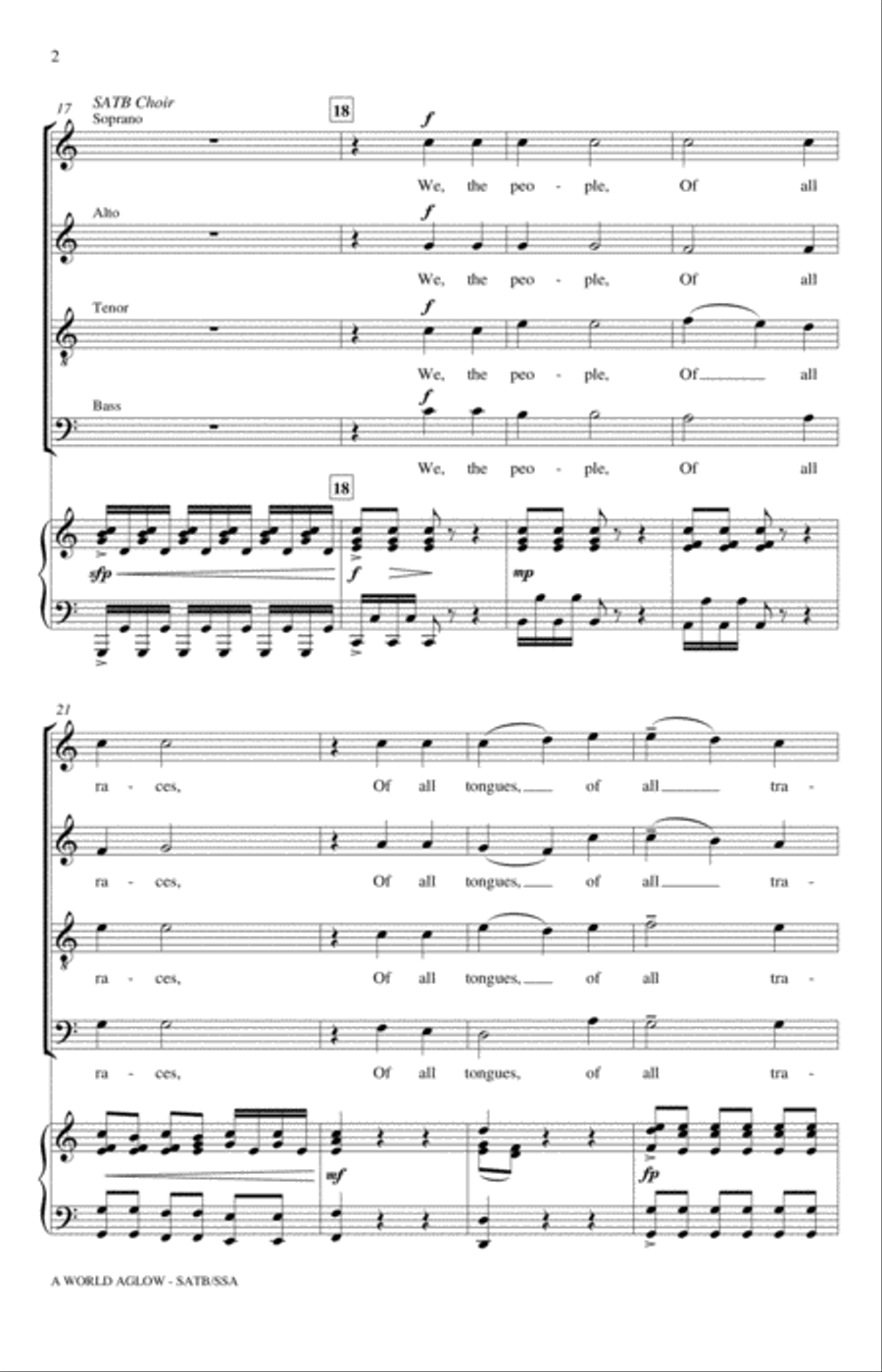 A World Aglow 4-Part scores gallery preview page 2