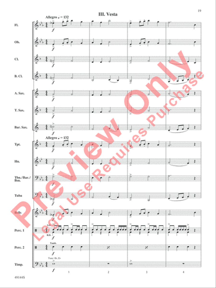 Asteroids Concert Band scores gallery preview page 20