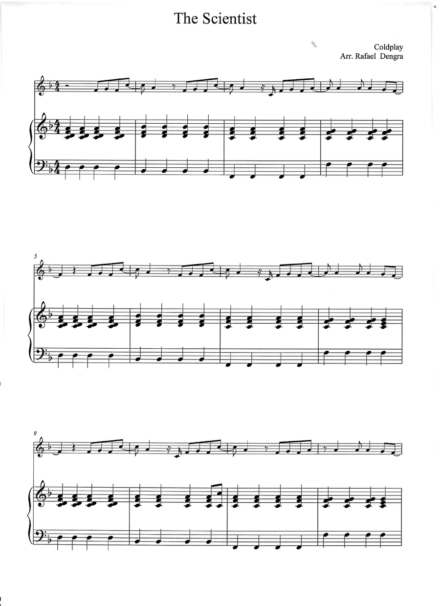 The Scientist The Scientist Violin Solo scores gallery preview page 1