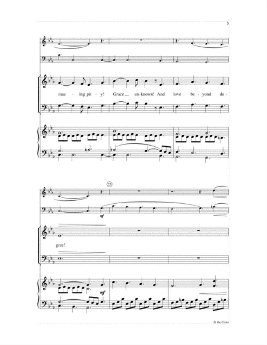 At the Cross 4-Part scores gallery preview page 5