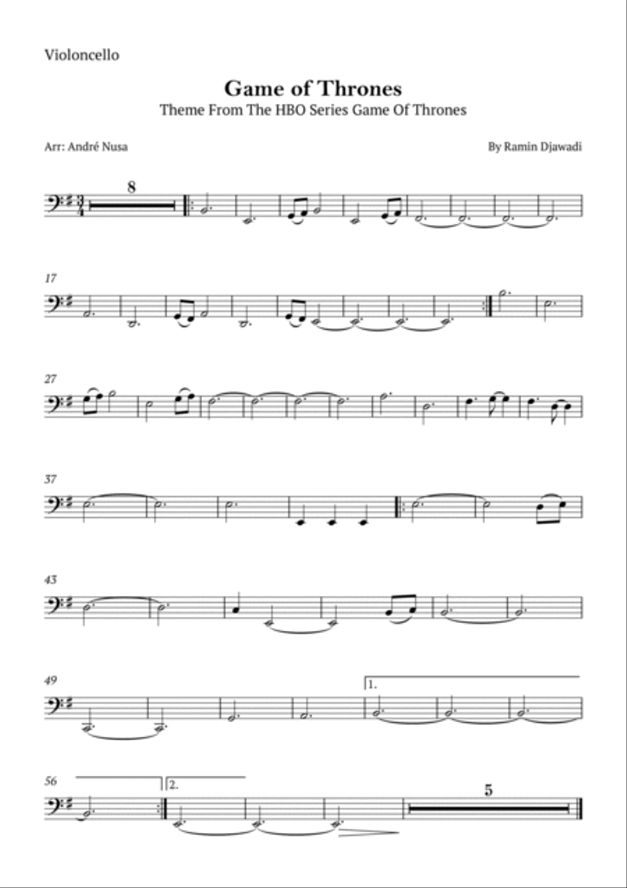 Game Of Thrones String Duet scores gallery preview page 4