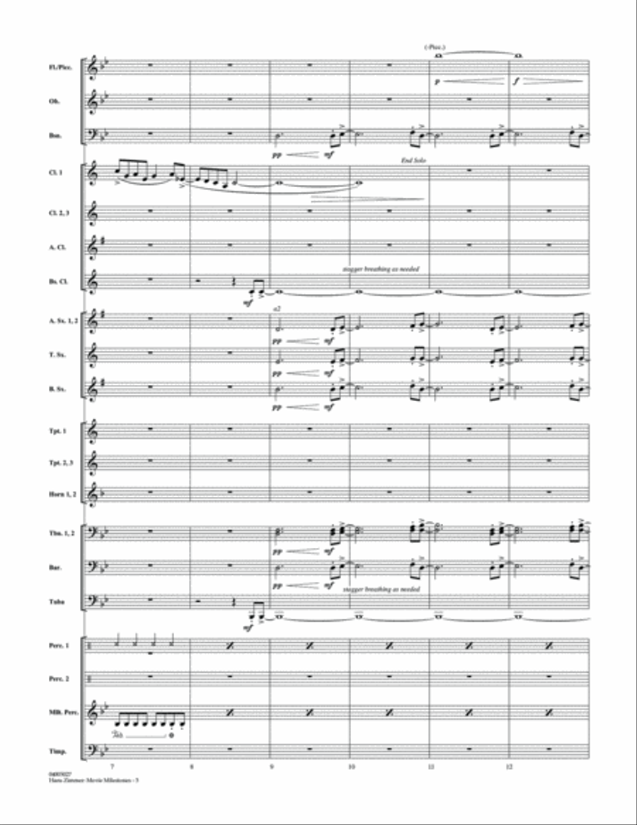 Hans Zimmer: Movie Milestones - Conductor Score (Full Score) Concert Band scores gallery preview page 3