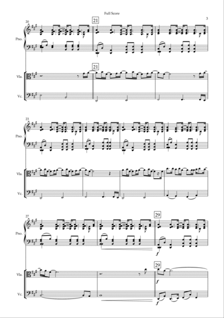 Wonderwall Piano Trio scores gallery preview page 3