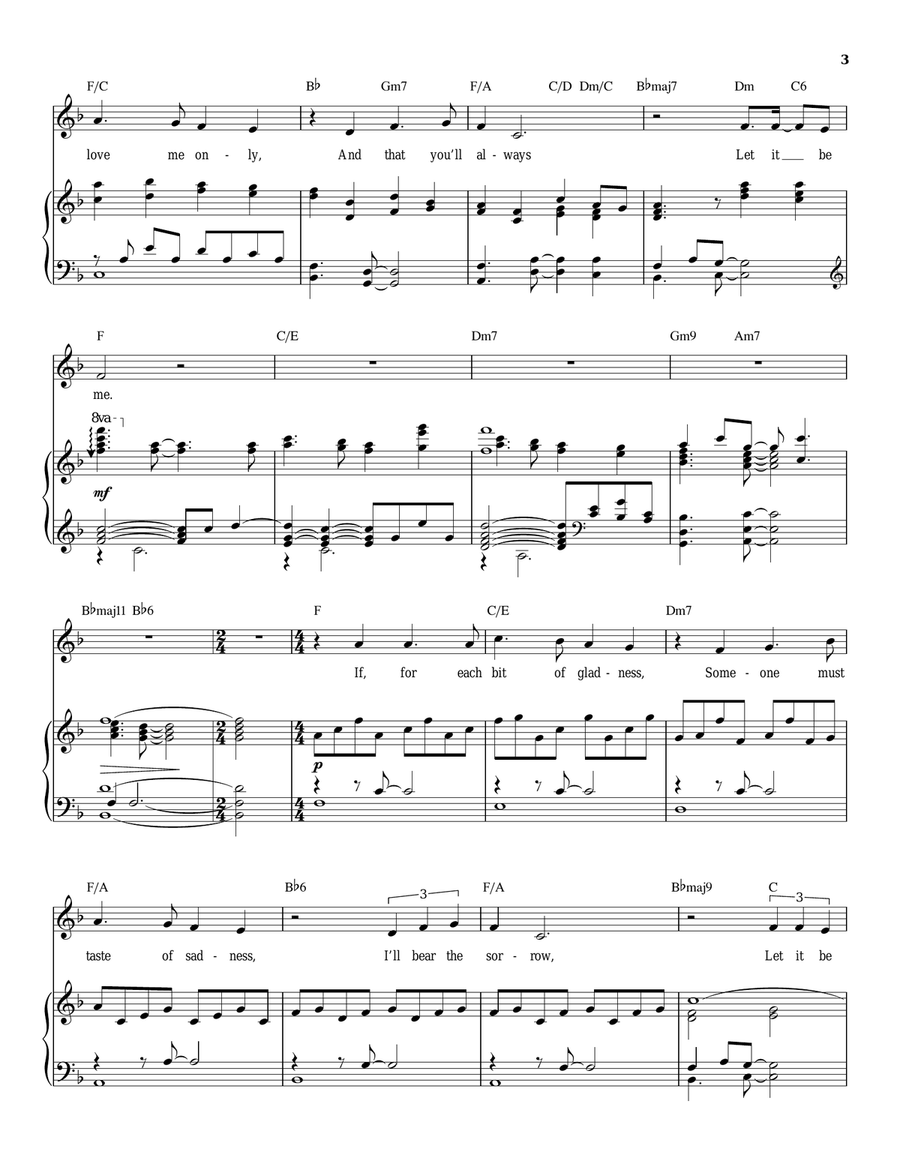 Let It Be Me (Je T'appartiens) Piano, Vocal scores gallery preview page 3