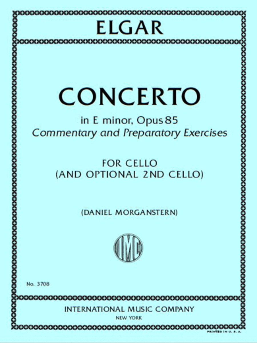 Cello Concerto In E Minor, Opus 85, Commentary And Preparatory Exercises