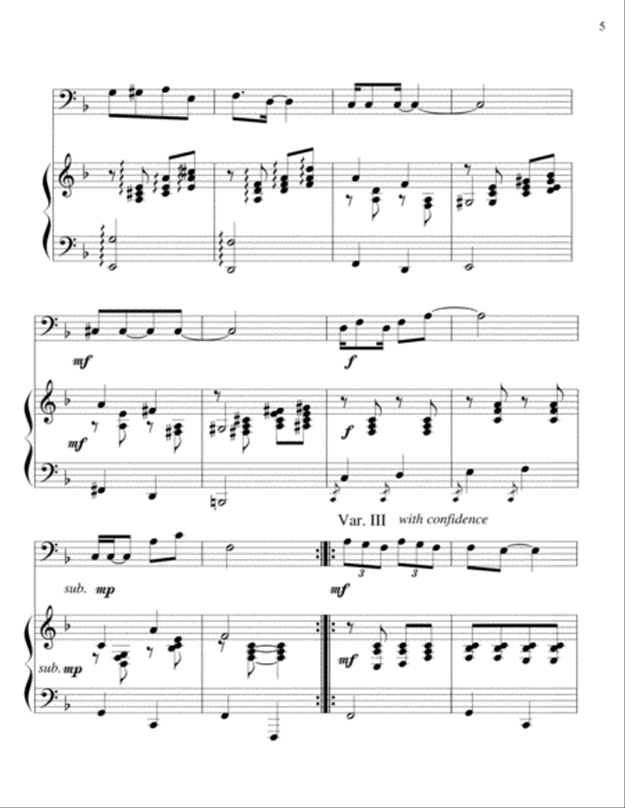I Love You Truly-trombone/piano Piano scores gallery preview page 5