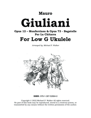 Mauro Giuliani: Opus 12 – Monferrines & Opus 73 - Bagatelle Per La Chitarra For Low G Ukulele