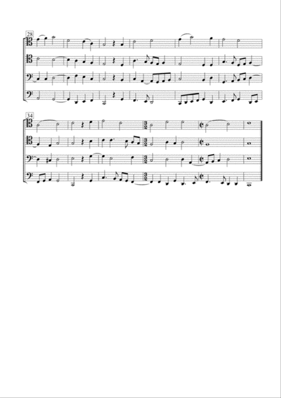 Komm, heiliger Geist, Herre Gott (EG 125) für Posaunenquartett Brass Quartet scores gallery preview page 3