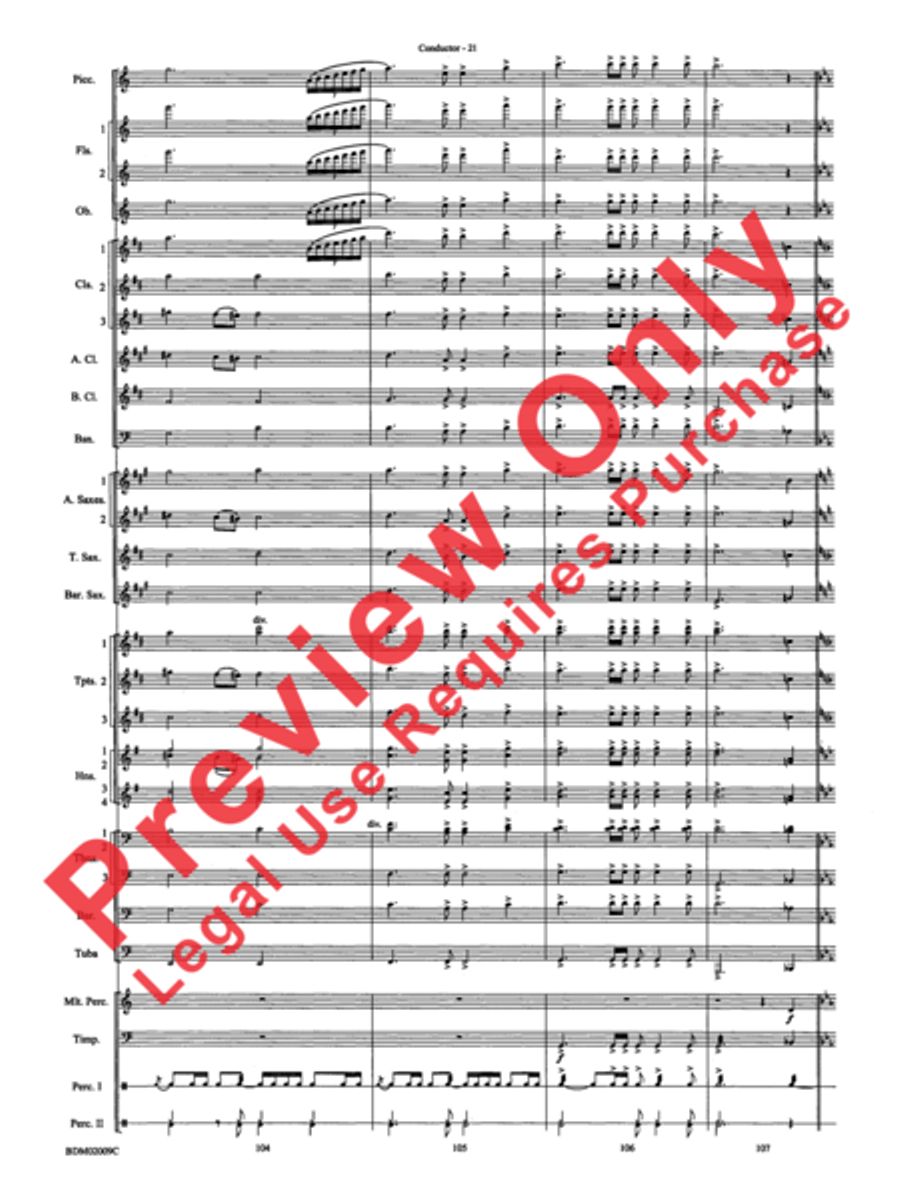 Thine Alabaster Cities Gleam (A Message of Hope for America) Concert Band scores gallery preview page 23