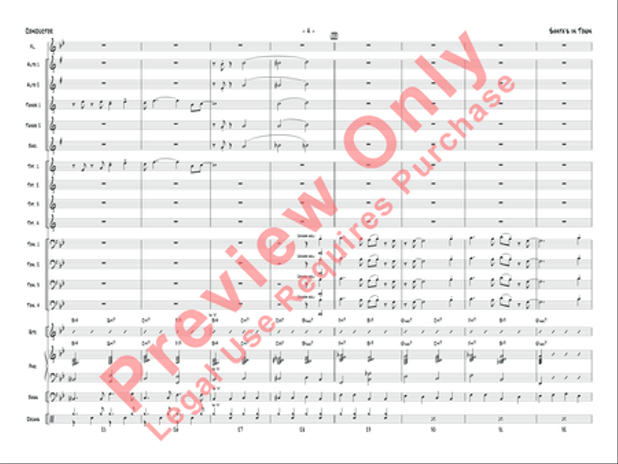 Santa's in Town Santa's in Town Jazz Ensemble scores gallery preview page 7