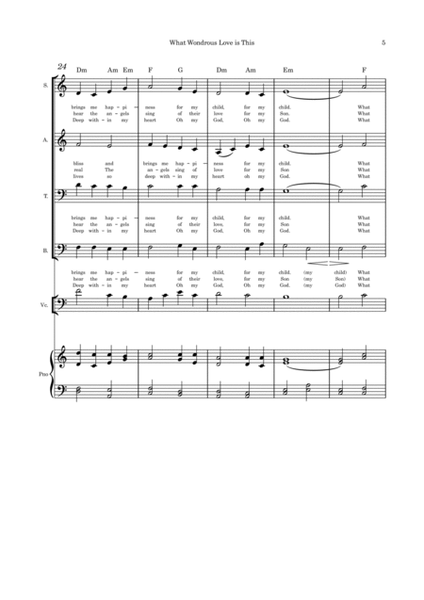 What Wondrous Love is This (Mary's Love - Christmas) - SATB cello and Piano image number null