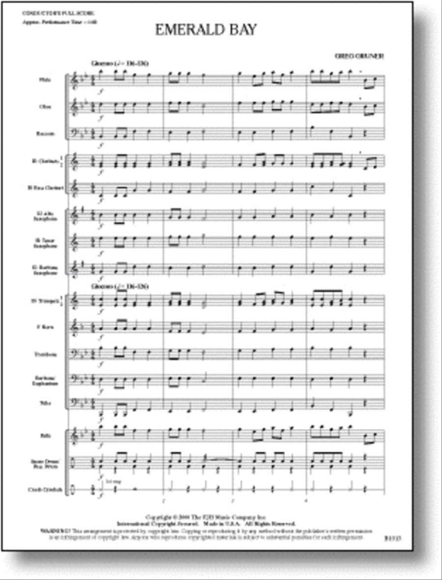 Emerald Bay Emerald Bay Concert Band scores gallery preview page 1
