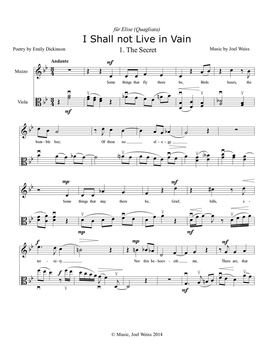 I Shall not Live in Vain Voice scores gallery preview page 2