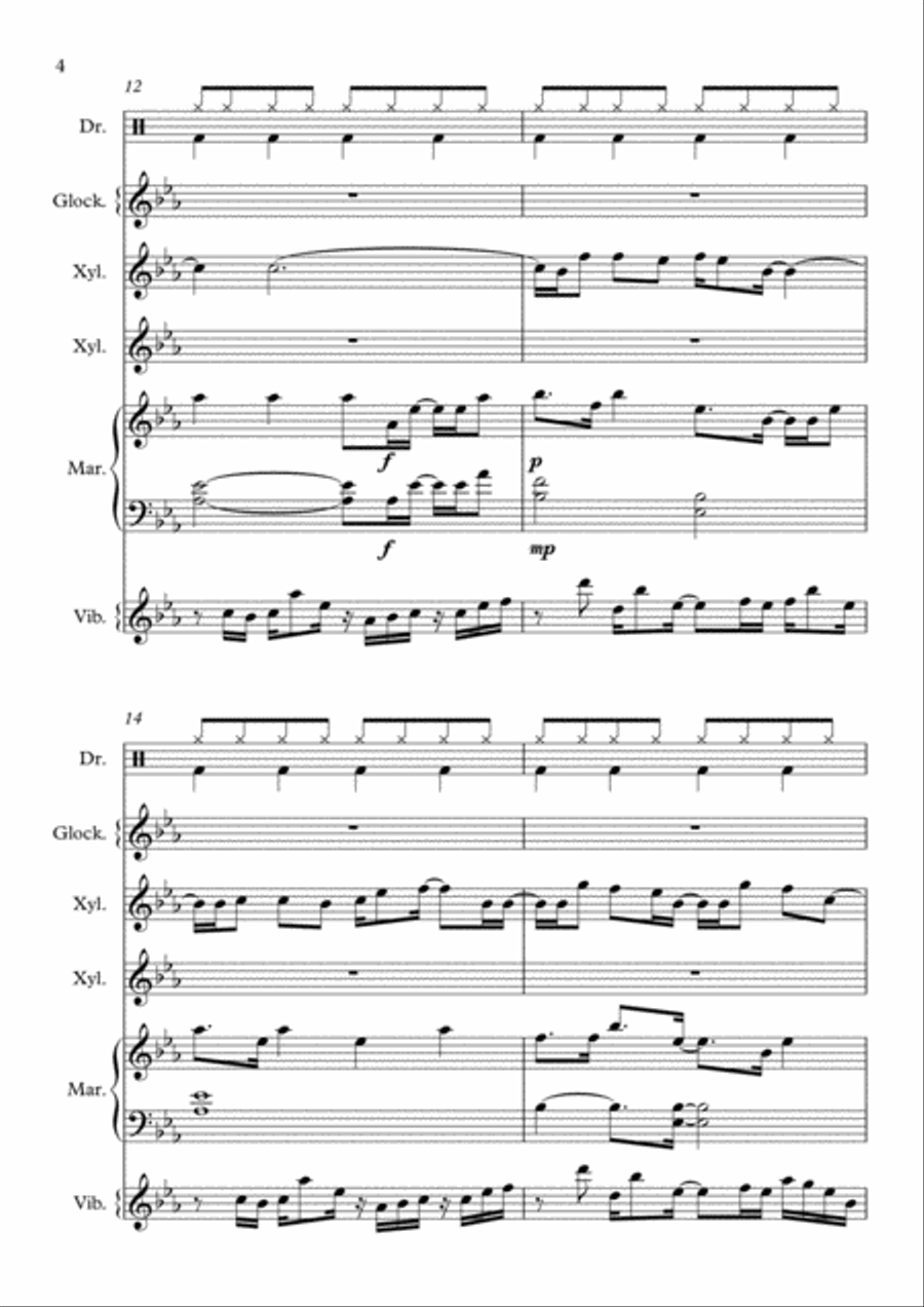 Fireflies Fireflies Percussion Ensemble scores gallery preview page 4