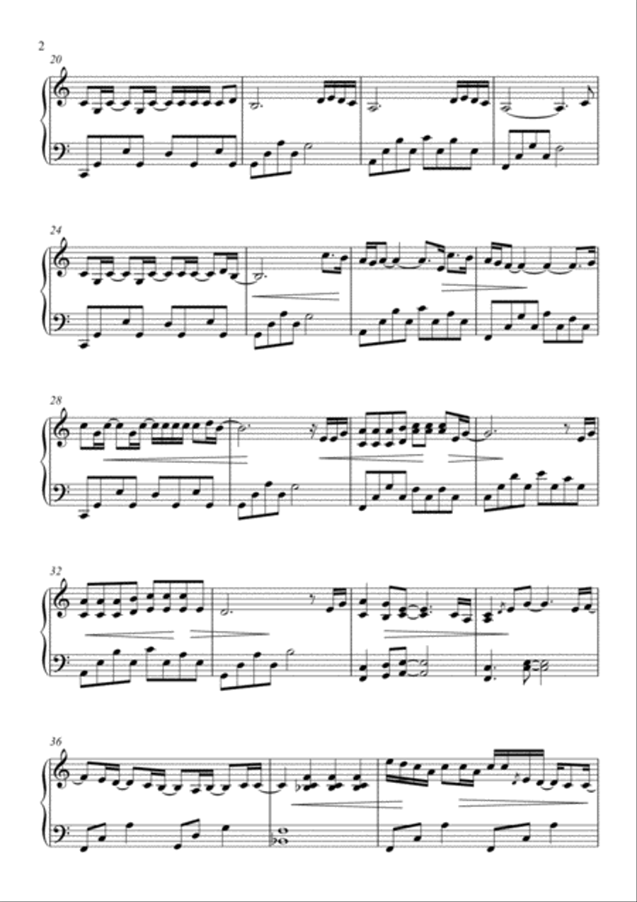 Always Remember Us This Way Piano Solo scores gallery preview page 2