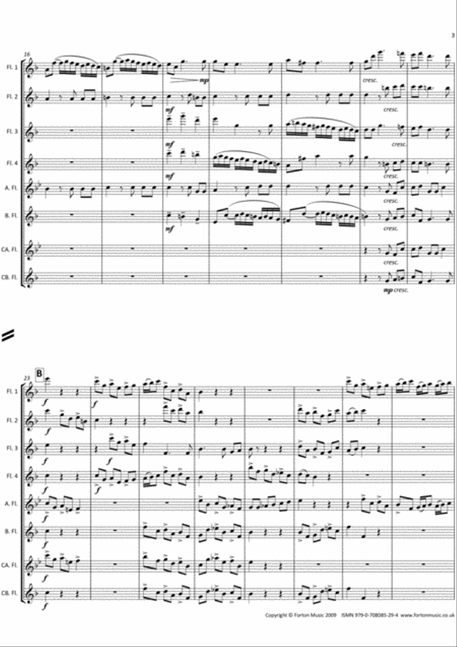 Three Choruses from the Messiah Flute Choir scores gallery preview page 3