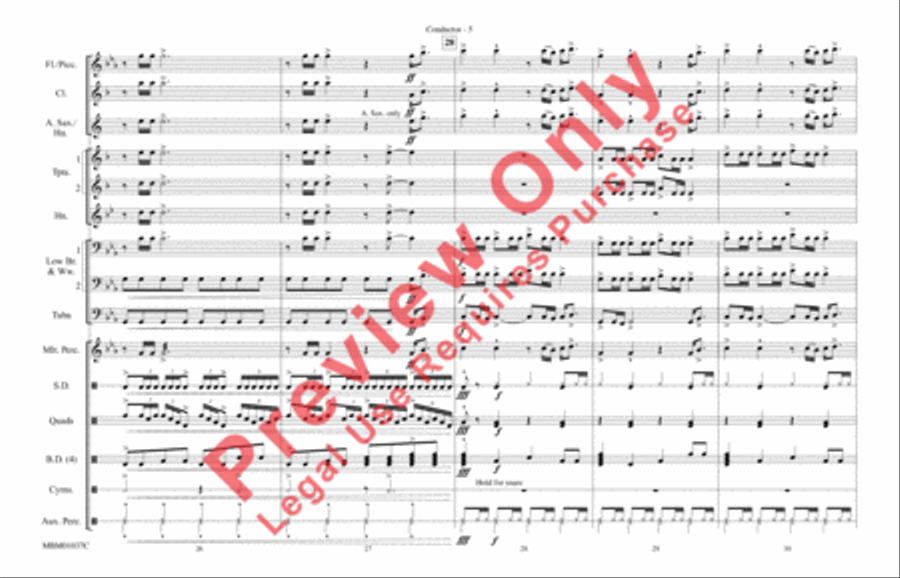 Gonna Fly Now (Theme from Rocky) Marching Band scores gallery preview page 6