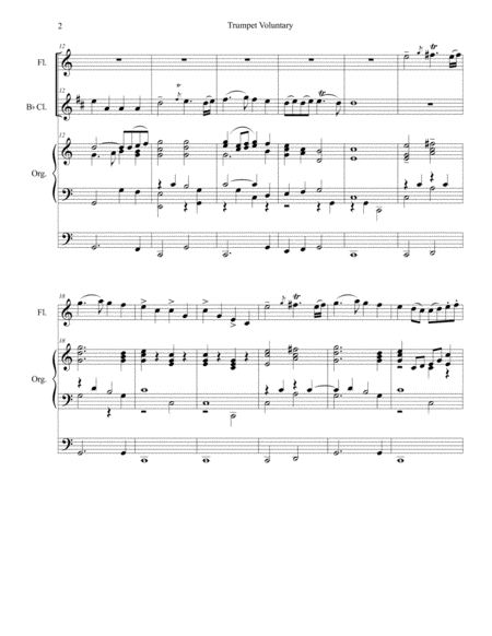 Trumpet Voluntary (Duet for Flute and Bb-Clarinet - Organ Accompaniment) image number null