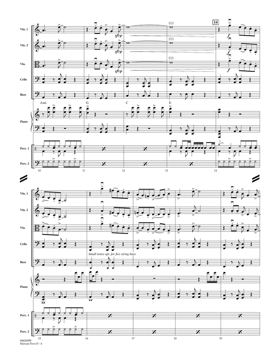 Hawaii Five-O - Full Score Orchestra scores gallery preview page 3