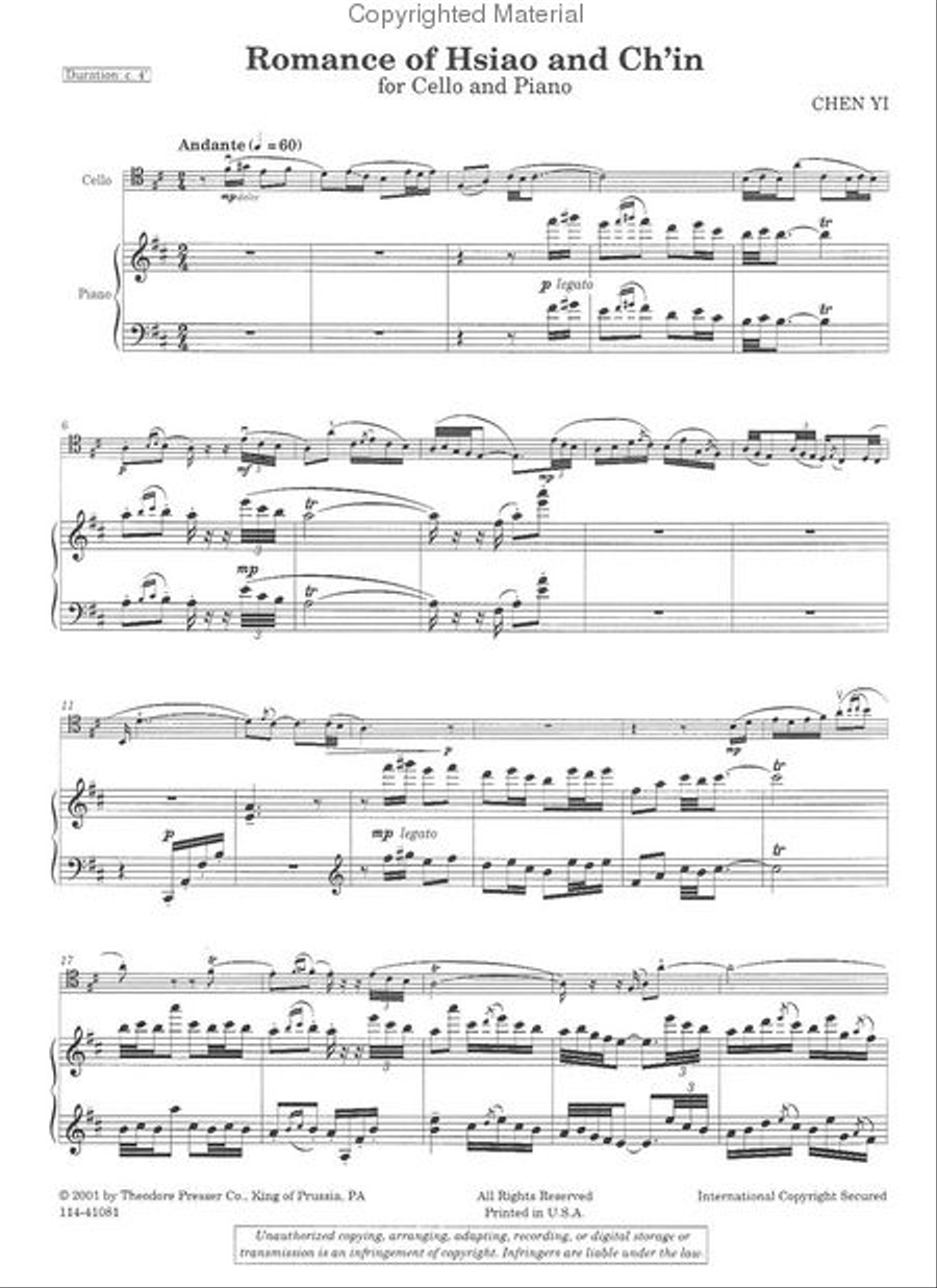 Romance of the Hsiao... Chamber Music scores gallery preview page 2