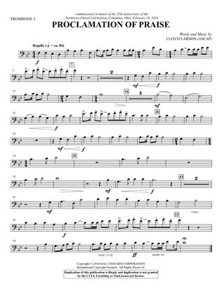 Proclamation Of Praise - Trombone 1