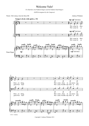 Welcome Yule! (SATB and Piano/Organ)