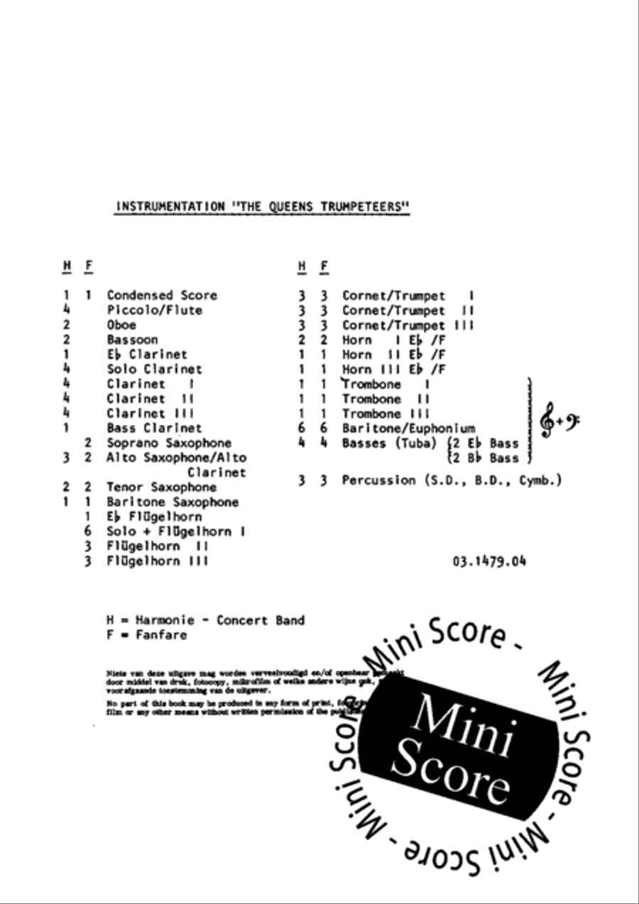 The Queens Trumpeteers Concert Band scores gallery preview page 3