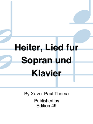 Book cover for Heiter, Lied fur Sopran und Klavier
