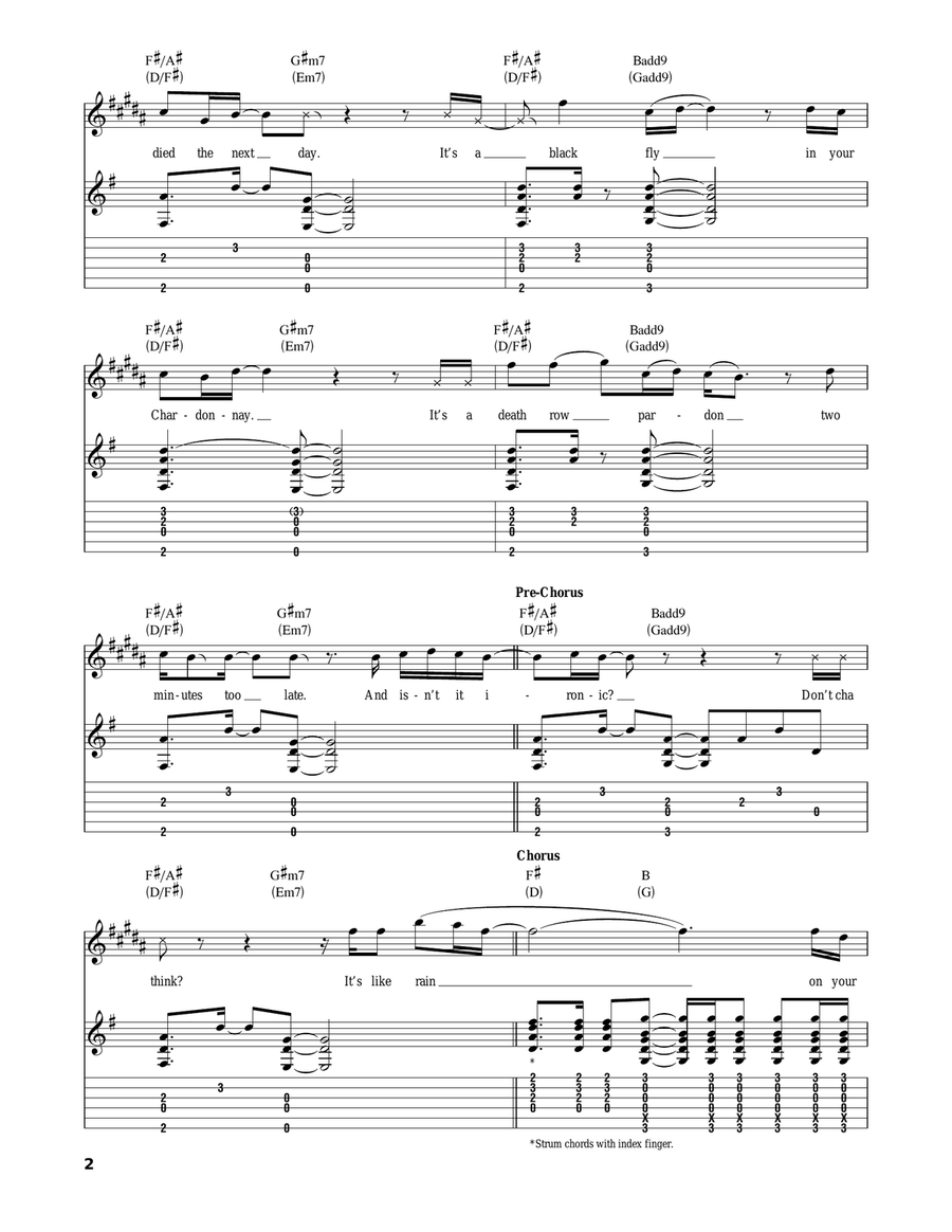 Ironic Acoustic Guitar scores gallery preview page 2