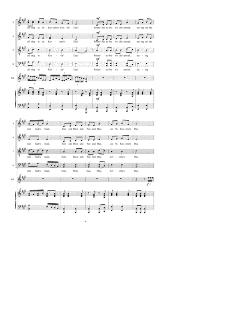 St. Keverne's Feast St. Keverne's Feast 4-Part scores gallery preview page 5
