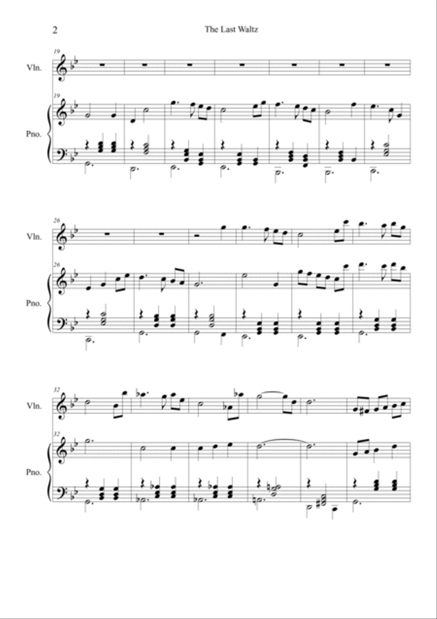 The Last Waltz (Oldboy OST) Violin Solo scores gallery preview page 2