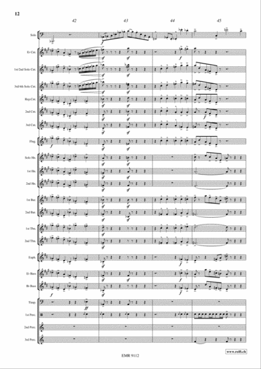 Allegro Maestoso Allegro Maestoso Brass Band scores gallery preview page 13