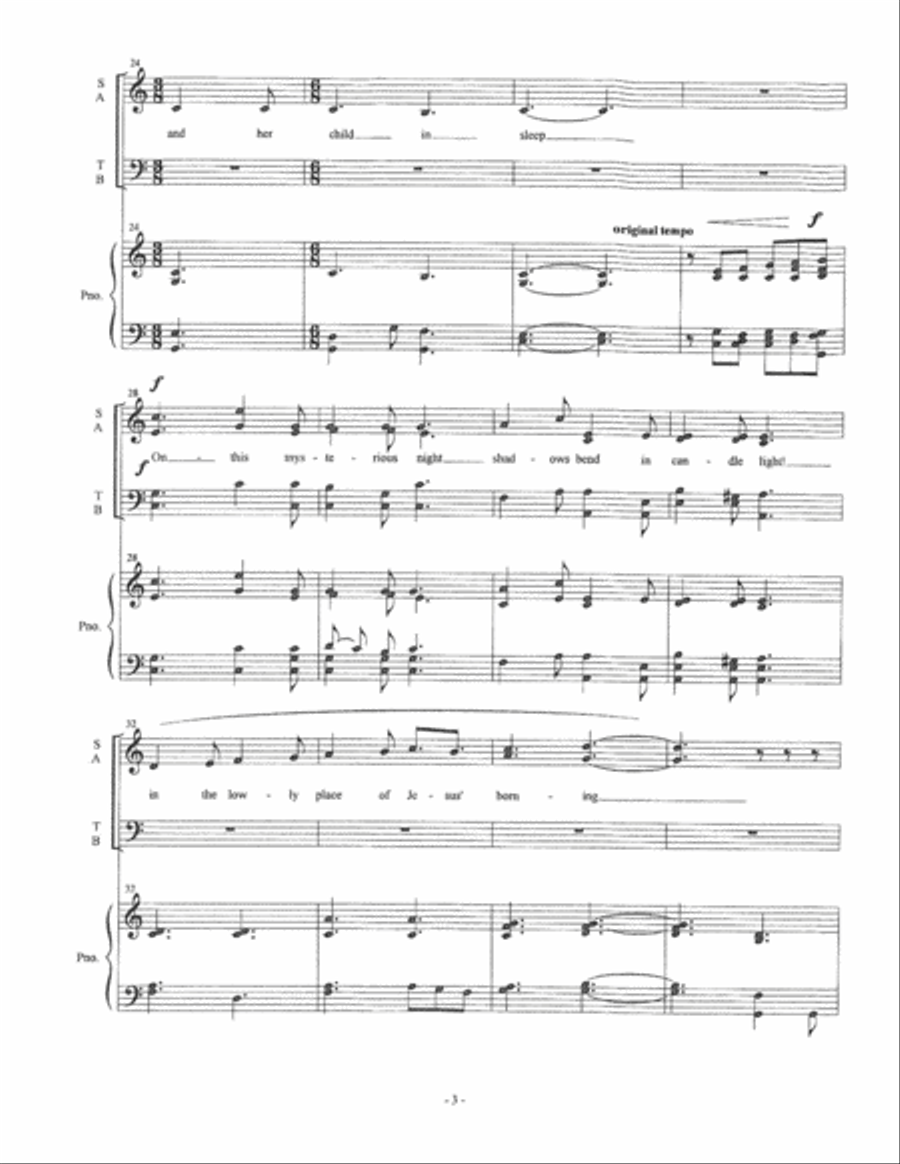 Shadows Bend in Candlelight 4-Part scores gallery preview page 4