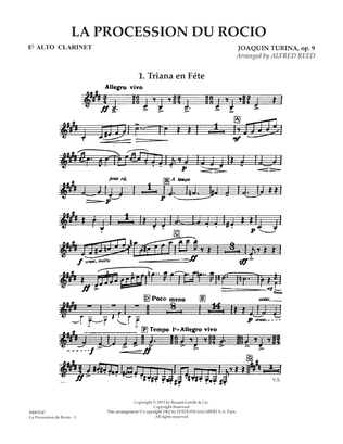La Procession du Rocio (arr. Alfred Reed) - Eb Alto Clarinet