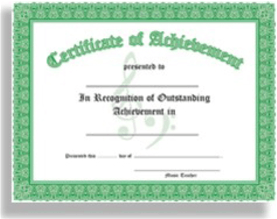 Certificate of Outstanding Achievement - 10 Awards per package Awards & Certificates scores gallery preview page 1