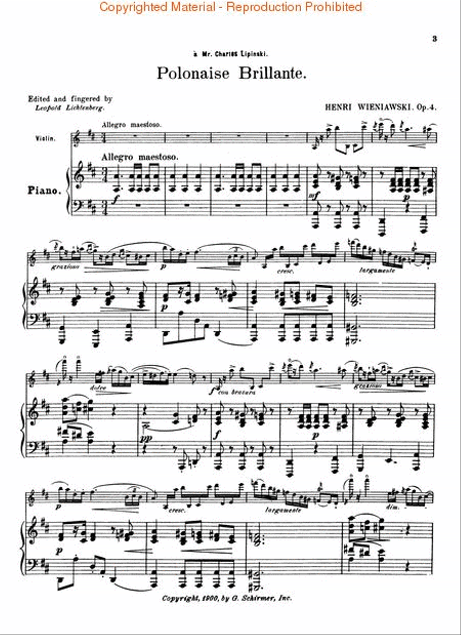 Polonaise Brillante, Op. 4 Violin Solo scores gallery preview page 2