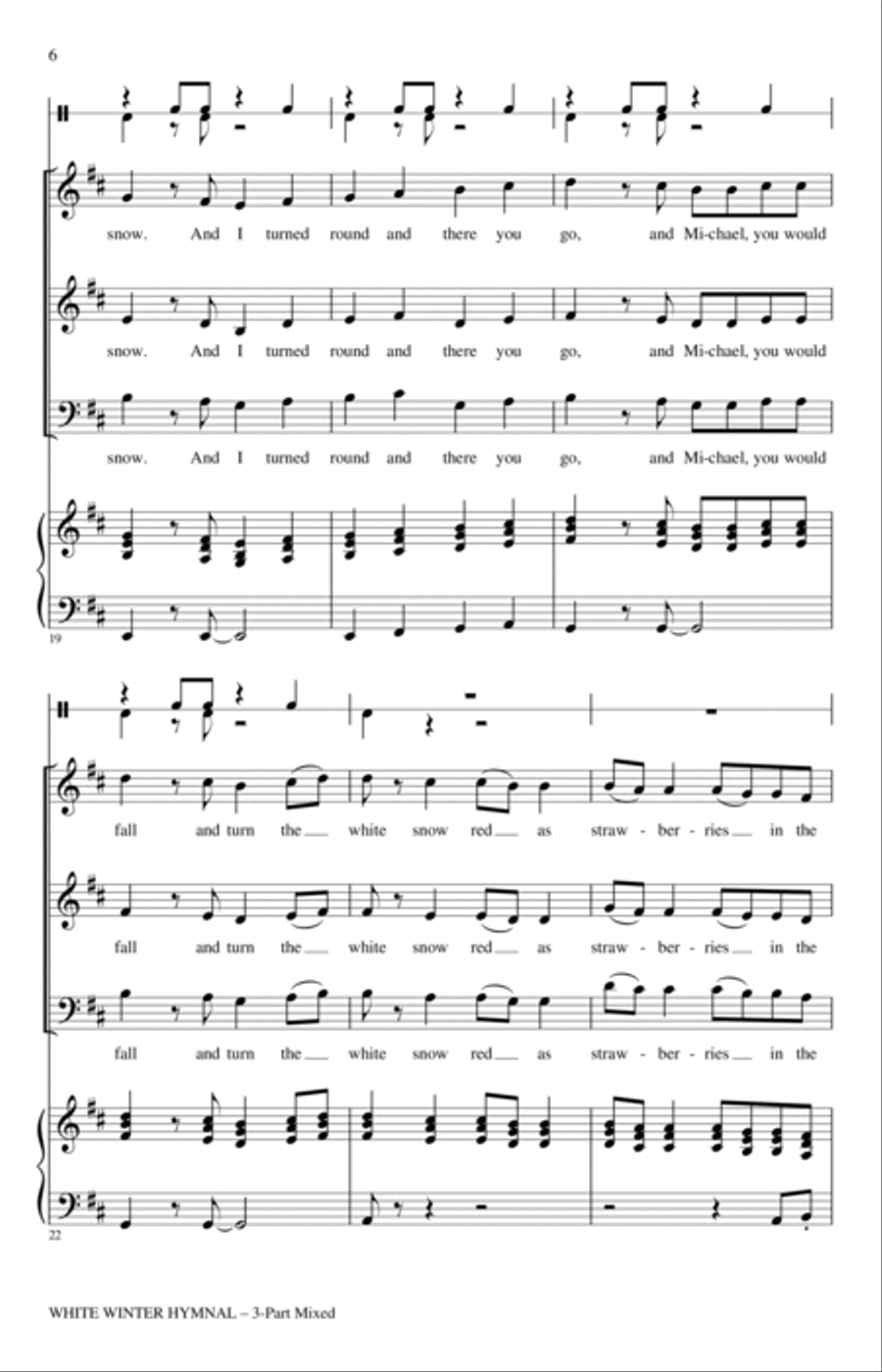 White Winter Hymnal (arr. Roger Emerson) 3-Part scores gallery preview page 4