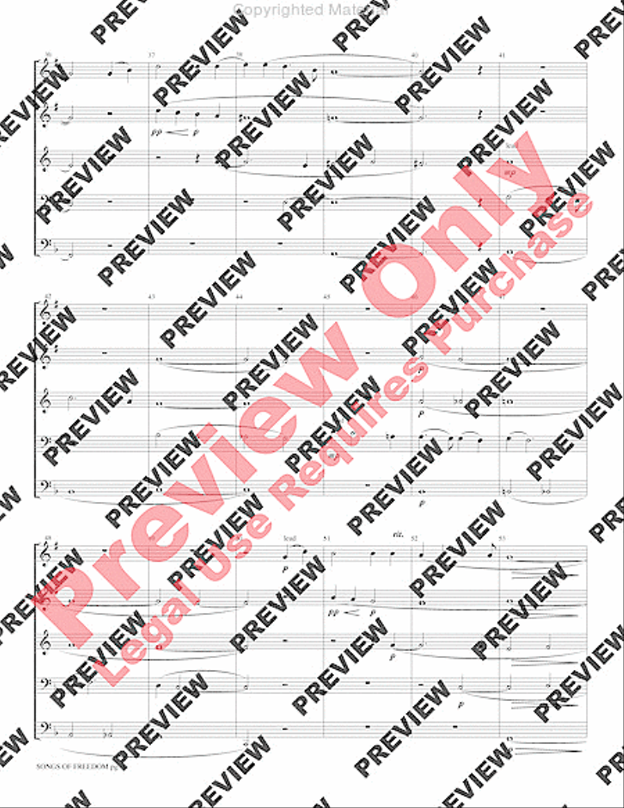 Songs of Freedom Songs of Freedom Brass Quintet scores gallery preview page 5