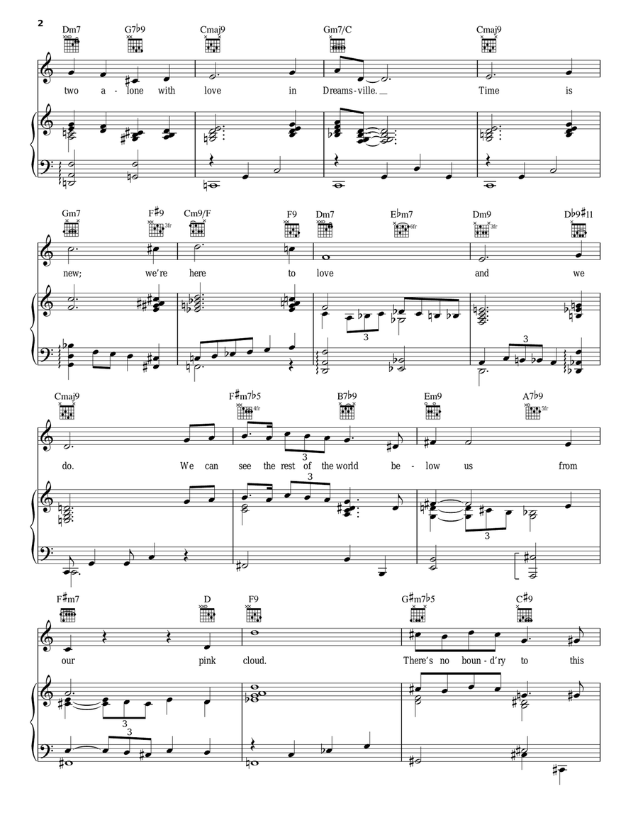 Dreamsville Piano, Vocal, Guitar scores gallery preview page 2