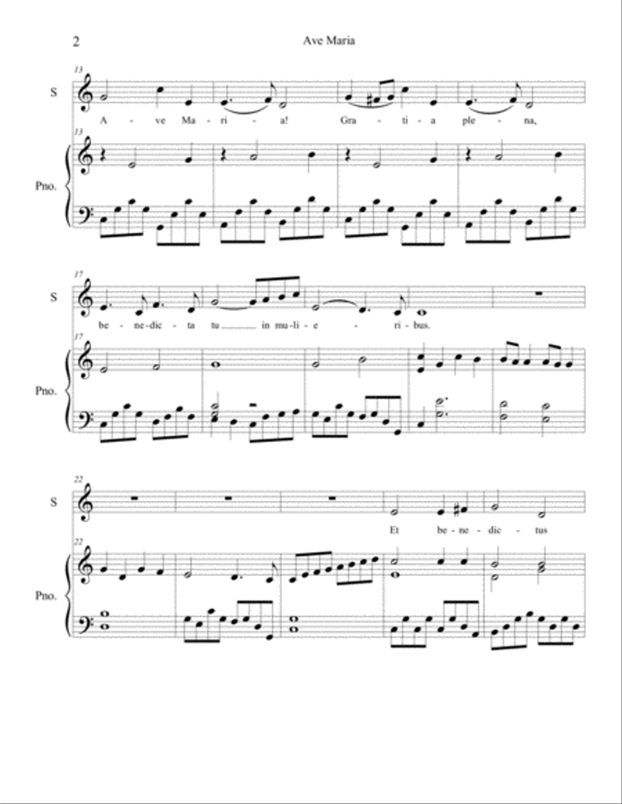 Ave Maria Ave Maria Voice scores gallery preview page 2