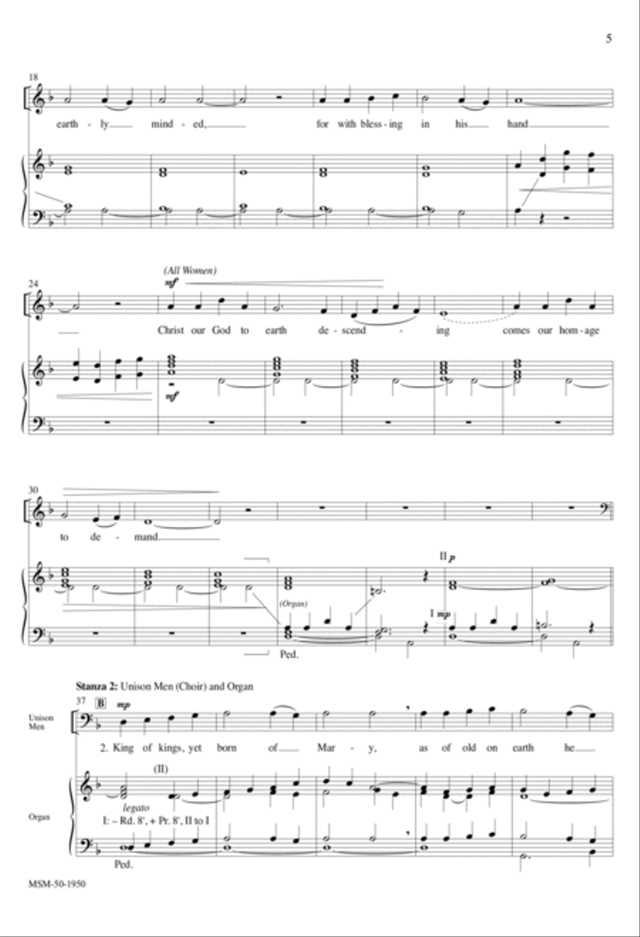 Processional on Let All Mortal Flesh Keep Silence 4-Part scores gallery preview page 3