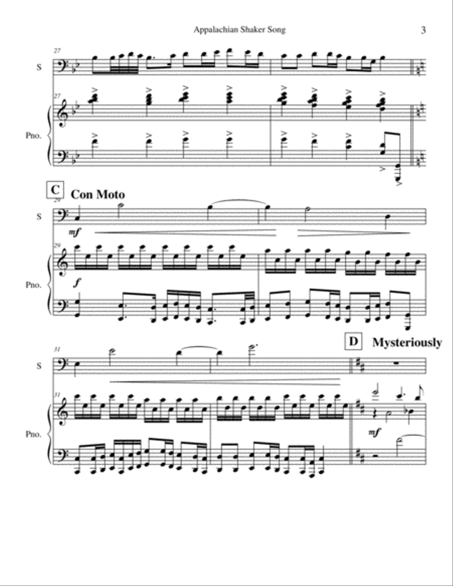 Shaker Tune Variants Bassoon scores gallery preview page 3