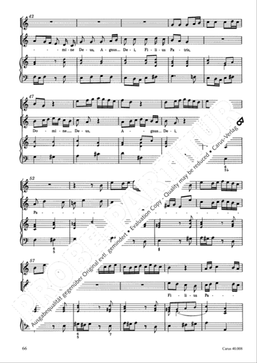 Introduzione e Gloria 4-Part scores gallery preview page 67