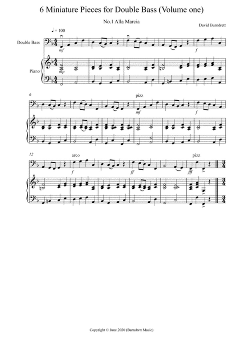 6 Miniature Pieces for Double Bass and Piano (volume one) image number null