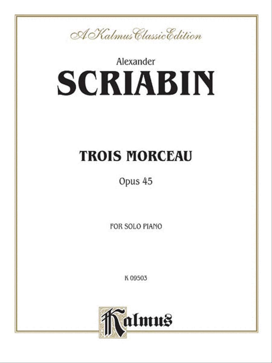 Trois Morceau Op.45 Piano Solo scores gallery preview page 1